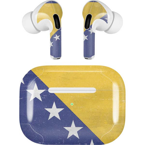 Bosnia and Herzegovina Flag Distressed Apple AirPods Pro Skin